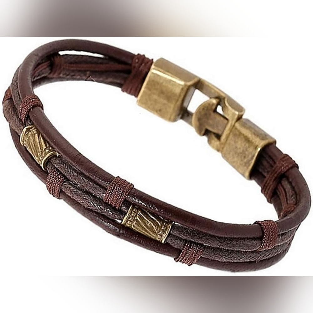 Men's Vintage Style Leather Wrist Band